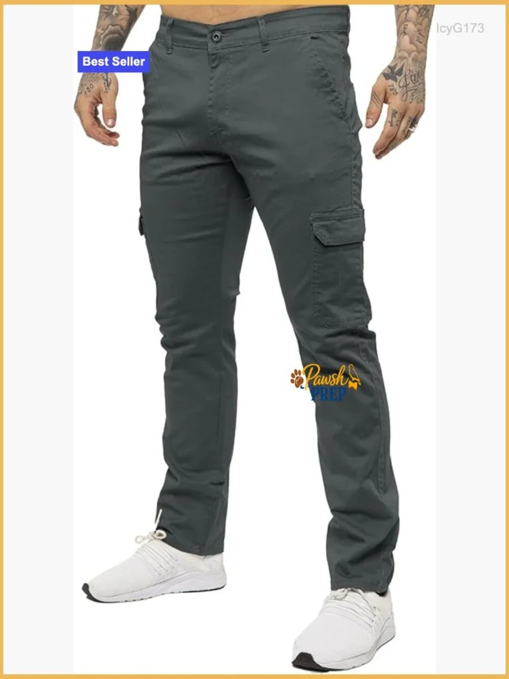 Mens Cargo Combat Trousers Slim Fit Stretch Chinos Cotton Casual